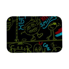 Keep Smiing Doodle Open Lid Metal Box (silver)   by Cemarart