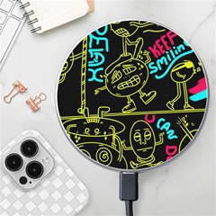 Keep Smiing Doodle Wireless Fast Charger(white) by Cemarart