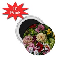 Parrot Painting Flower Art 1 75  Magnets (10 Pack) 