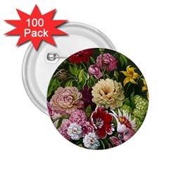 Parrot Painting Flower Art 2 25  Buttons (100 Pack)  by Cemarart