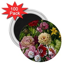 Parrot Painting Flower Art 2 25  Magnets (100 Pack) 