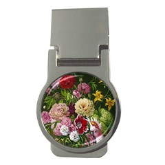 Parrot Painting Flower Art Money Clips (round)  by Cemarart