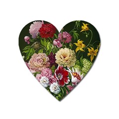 Parrot Painting Flower Art Heart Magnet by Cemarart