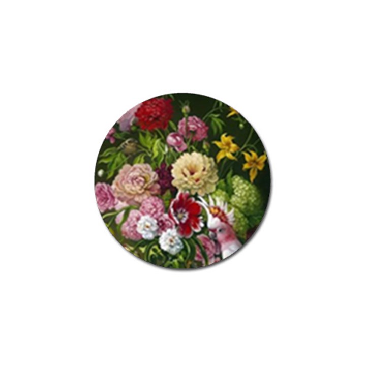 Parrot Painting Flower Art Golf Ball Marker