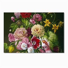 Parrot Painting Flower Art Postcard 4 x 6  (pkg Of 10)