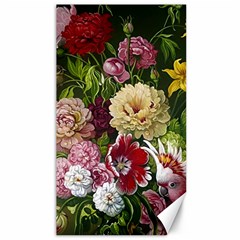 Parrot Painting Flower Art Canvas 40  X 72 