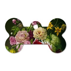 Parrot Painting Flower Art Dog Tag Bone (two Sides)