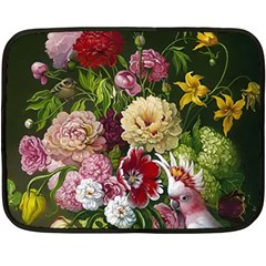 Parrot Painting Flower Art Fleece Blanket (mini)