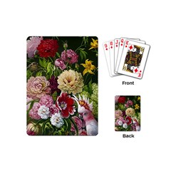 Parrot Painting Flower Art Playing Cards Single Design (mini)