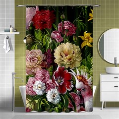 Parrot Painting Flower Art Shower Curtain 48  X 72  (small) 