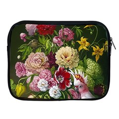 Parrot Painting Flower Art Apple Ipad 2/3/4 Zipper Cases by Cemarart