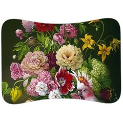 Parrot Painting Flower Art Velour Seat Head Rest Cushion by Cemarart