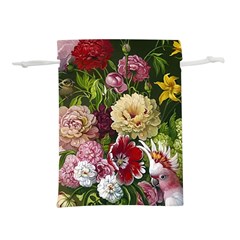 Parrot Painting Flower Art Lightweight Drawstring Pouch (s) by Cemarart