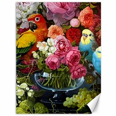 Flower And Parrot Art Flower Painting Canvas 36  X 48  by Cemarart