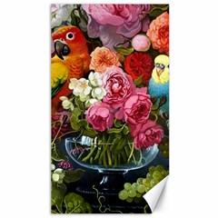 Flower And Parrot Art Flower Painting Canvas 40  X 72  by Cemarart