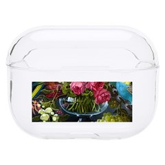 Flower And Parrot Art Flower Painting Hard Pc Airpods Pro Case by Cemarart