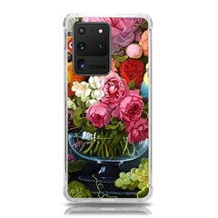 Flower And Parrot Art Flower Painting Samsung Galaxy S20 Ultra 6 9 Inch Tpu Uv Case by Cemarart