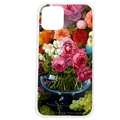 Flower And Parrot Art Flower Painting Iphone 12 Pro Max Tpu Uv Print Case by Cemarart