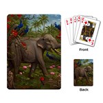 Jungle Of Happiness Painting Peacock Elephant Playing Cards Single Design (Rectangle) Back