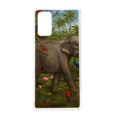 Jungle Of Happiness Painting Peacock Elephant Samsung Galaxy Note 20 Tpu Uv Case by Cemarart