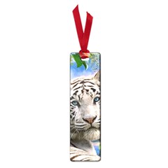 White Tiger Peacock Animal Fantasy Water Summer Small Book Marks by Cemarart