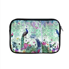 Peacock Parrot Bird Pattern Exotic Summer Green Flower Jungle Paradise Apple Macbook Pro 15  Zipper Case by Cemarart