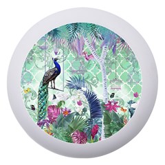 Peacock Parrot Bird Pattern Exotic Summer Green Flower Jungle Paradise Dento Box With Mirror by Cemarart