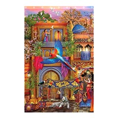 Arabian Street Art Colorful Peacock Tiger Man Parrot Horse Dancer Fantasy Shower Curtain 48  X 72  (small)  by Cemarart