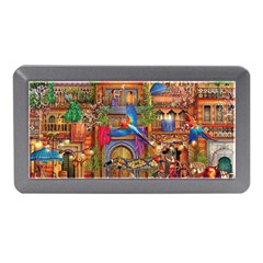 Arabian Street Art Colorful Peacock Tiger Man Parrot Horse Dancer Fantasy Memory Card Reader (mini) by Cemarart