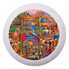 Arabian Street Art Colorful Peacock Tiger Man Parrot Horse Dancer Fantasy Dento Box With Mirror by Cemarart