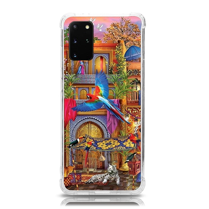 Arabian Street Art Colorful Peacock Tiger Man Parrot Horse Dancer Fantasy Samsung Galaxy S20Plus 6.7 Inch TPU UV Case