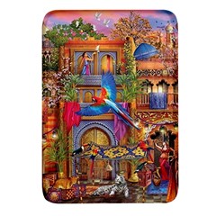 Arabian Street Art Colorful Peacock Tiger Man Parrot Horse Dancer Fantasy Rectangular Glass Fridge Magnet (4 Pack)