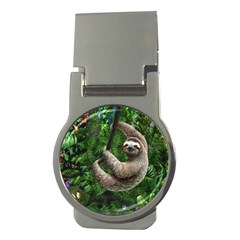 Sloth In Jungle Art Animal Fantasy Money Clips (round)  by Cemarart