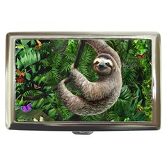 Sloth In Jungle Art Animal Fantasy Cigarette Money Case by Cemarart