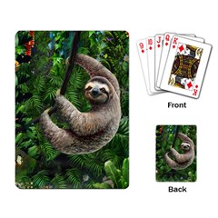 Sloth In Jungle Art Animal Fantasy Playing Cards Single Design (rectangle) by Cemarart