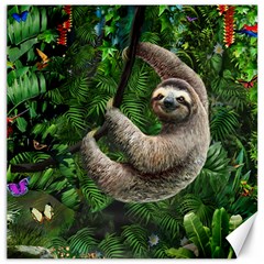 Sloth In Jungle Art Animal Fantasy Canvas 20  X 20  by Cemarart