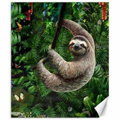 Sloth In Jungle Art Animal Fantasy Canvas 20  X 24  by Cemarart