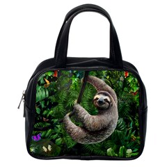 Sloth In Jungle Art Animal Fantasy Classic Handbag (one Side) by Cemarart