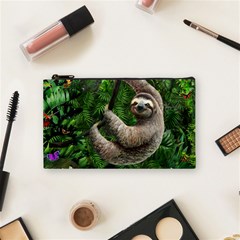 Sloth In Jungle Art Animal Fantasy Cosmetic Bag (small) by Cemarart