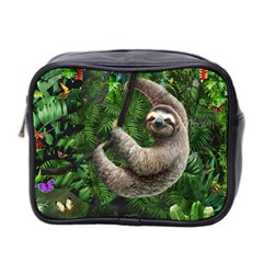 Sloth In Jungle Art Animal Fantasy Mini Toiletries Bag (two Sides) by Cemarart