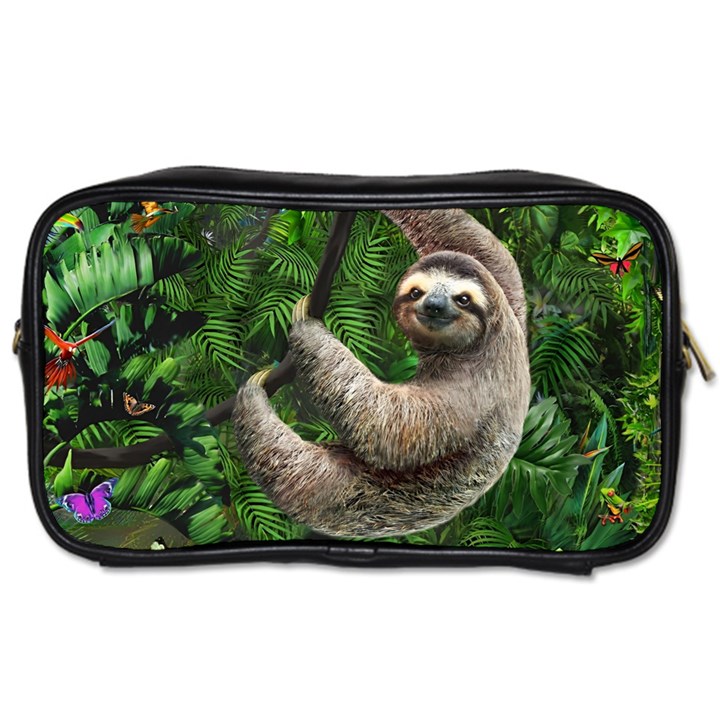 Sloth In Jungle Art Animal Fantasy Toiletries Bag (One Side)