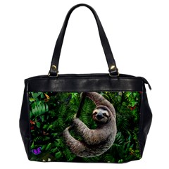 Sloth In Jungle Art Animal Fantasy Oversize Office Handbag by Cemarart