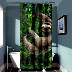 Sloth In Jungle Art Animal Fantasy Shower Curtain 36  X 72  (stall)  by Cemarart