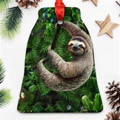 Sloth In Jungle Art Animal Fantasy Bell Ornament (two Sides) by Cemarart