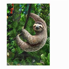 Sloth In Jungle Art Animal Fantasy Small Garden Flag (two Sides) by Cemarart