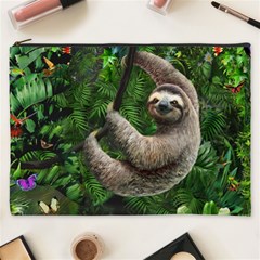 Sloth In Jungle Art Animal Fantasy Cosmetic Bag (xxxl) by Cemarart