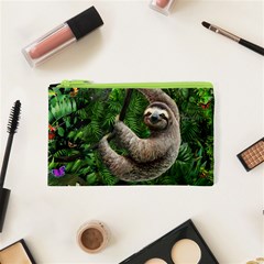 Sloth In Jungle Art Animal Fantasy Cosmetic Bag (xs) by Cemarart