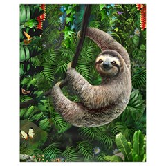 Sloth In Jungle Art Animal Fantasy Drawstring Bag (small) by Cemarart