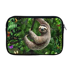 Sloth In Jungle Art Animal Fantasy Apple Macbook Pro 17  Zipper Case by Cemarart