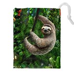 Sloth In Jungle Art Animal Fantasy Drawstring Pouch (5XL) Front